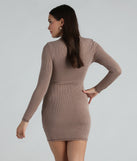 So Adorable Mock Neck Mini Dress
