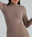 So Adorable Mock Neck Mini Dress