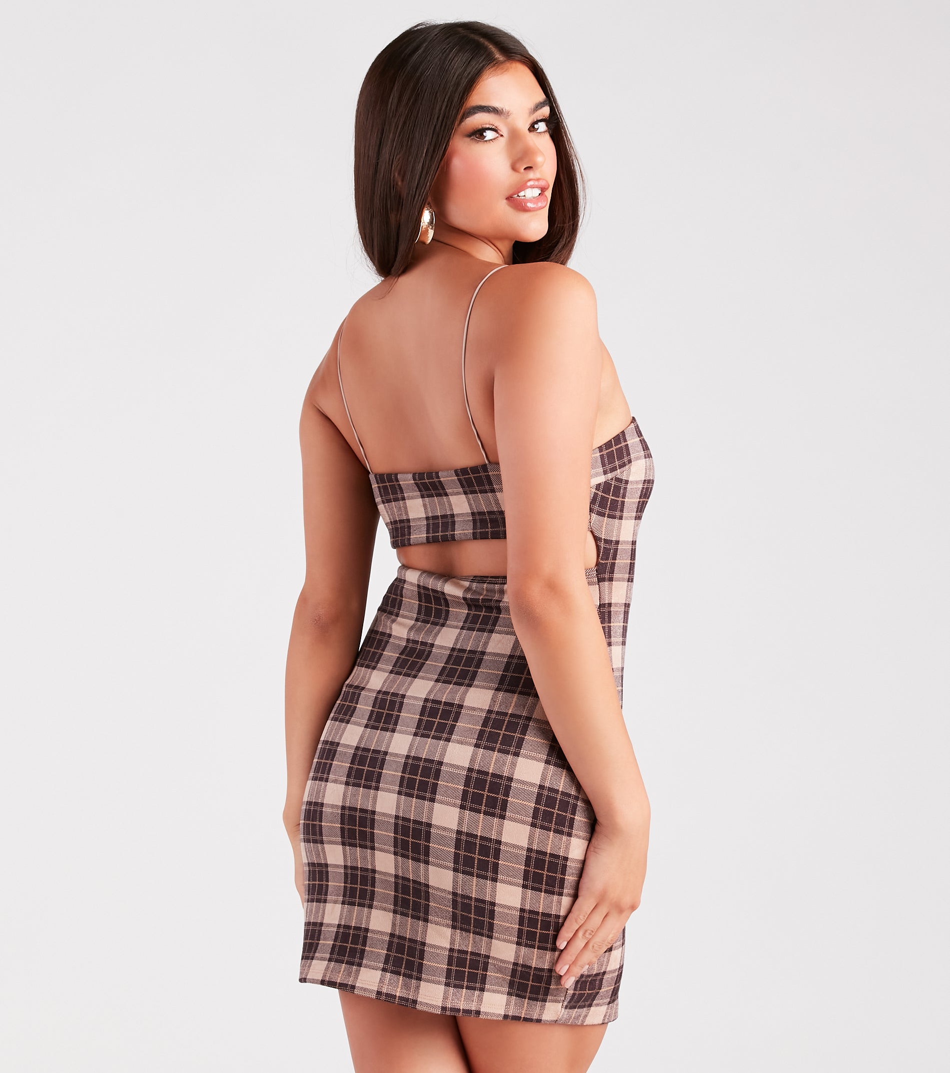 Check Me Out Plaid Bodycon Mini Dress | Windsor