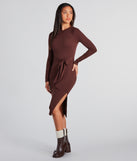 Stylish Staple Tie-Front Midi Dress creates spring wedding guest dress with stylish details, the perfect midi dress for graduation, or for a cocktail party look in the latest midi-length trends for 2024!