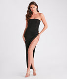 Sun Ready Strapless High Slit Maxi Dress