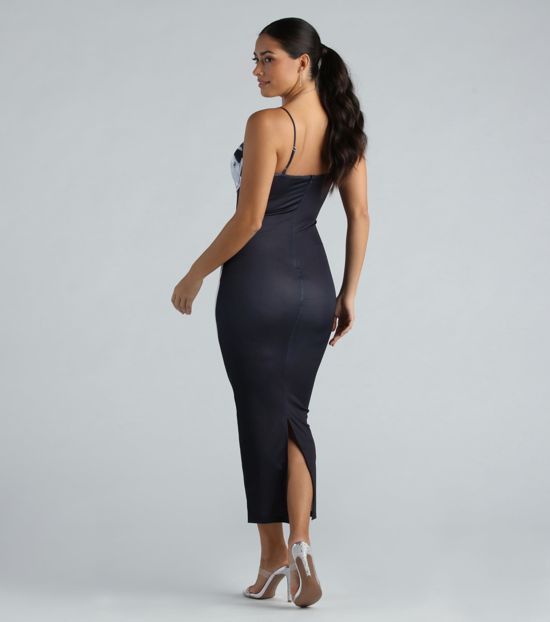 See Through Me X-Ray Graphic Maxi Dress | Windsor