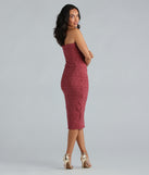 She's All That Strapless Midi Dress