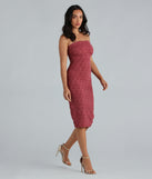 She's All That Strapless Midi Dress