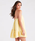 Sunshine Beauty Floral Ruffled Short Dress