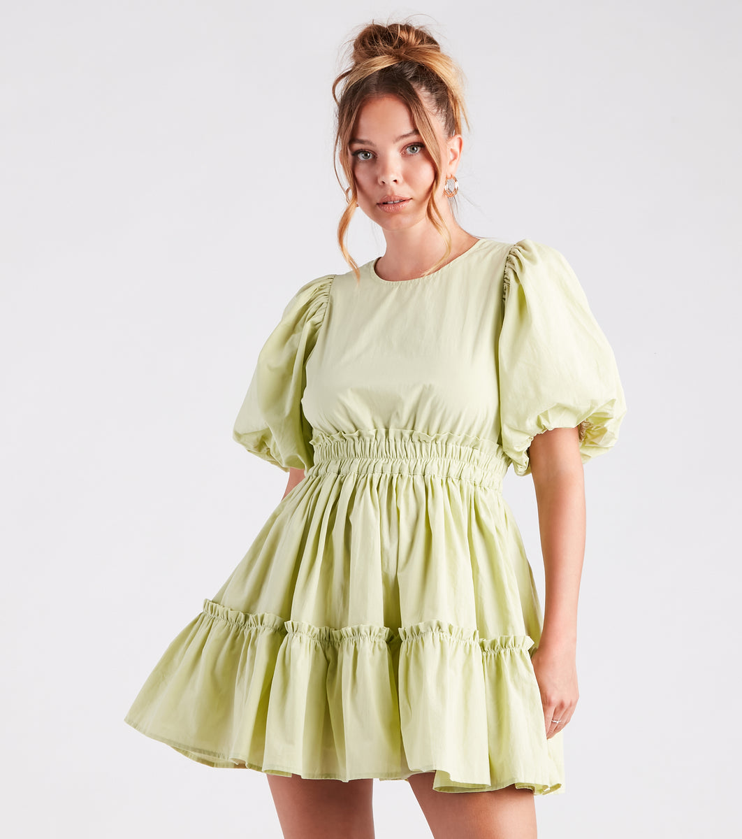 Summer Breeze Ruffled Cotton Skater Dress & Windsor