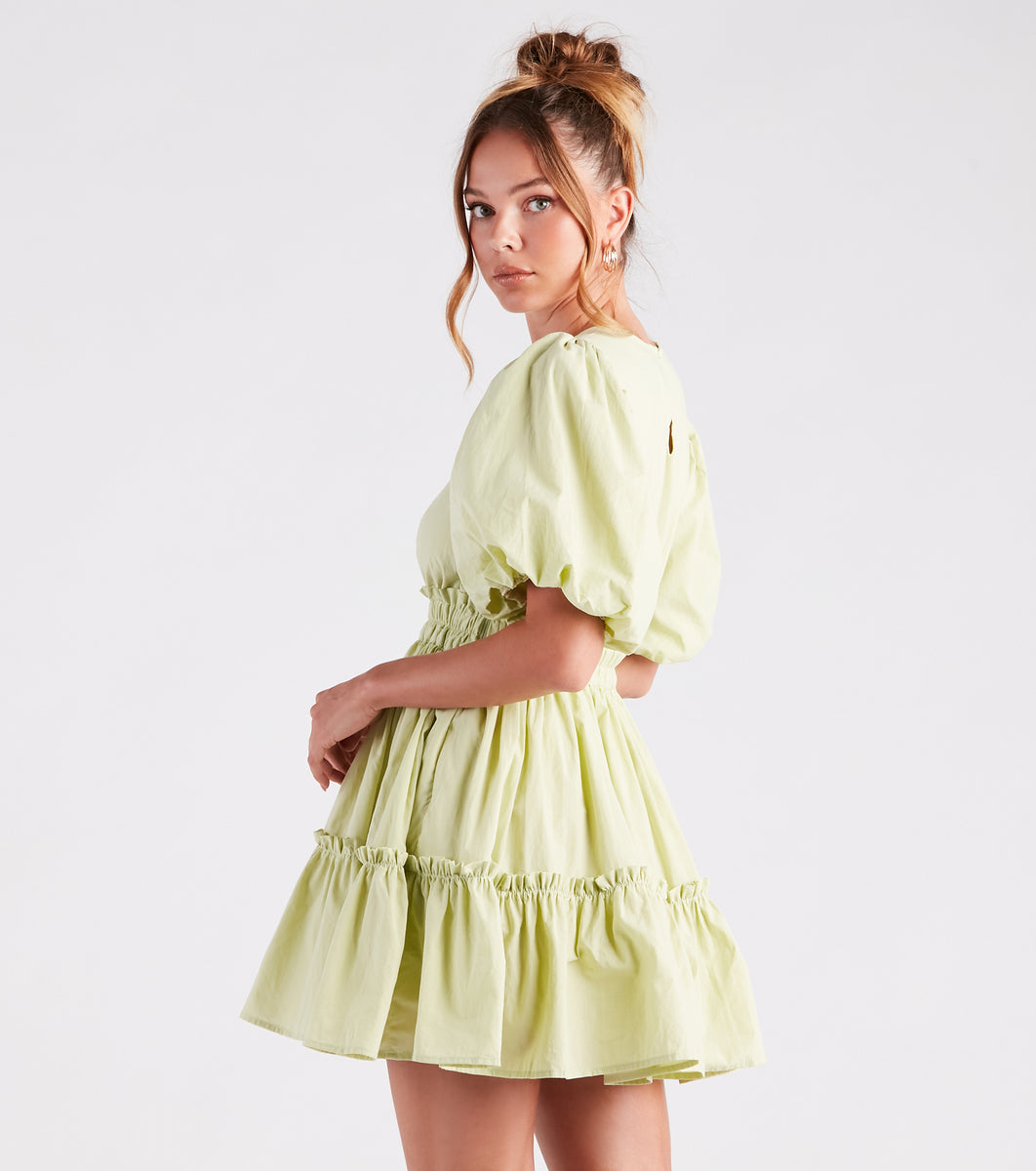 Summer Breeze Ruffled Cotton Skater Dress & Windsor