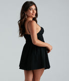 Stop And Flare Smocked Skater Dress