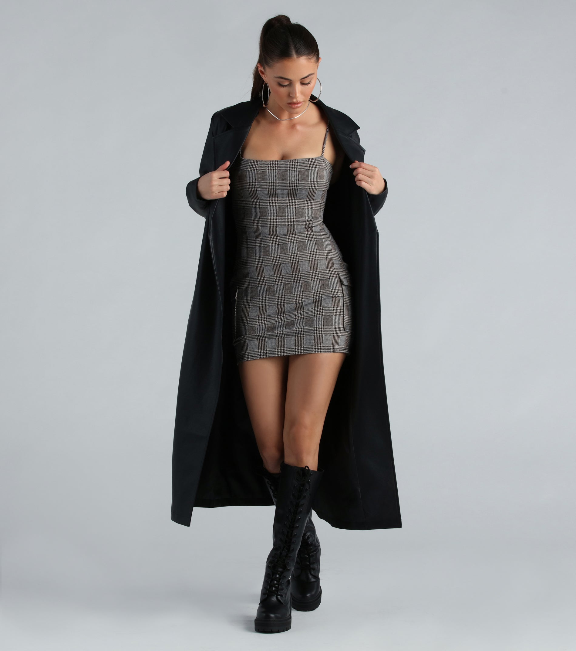 ワンピース Double Collar Plaid Mini dress SLY | CHECK FRILL ショートワンピース (ワンピース(ミニ