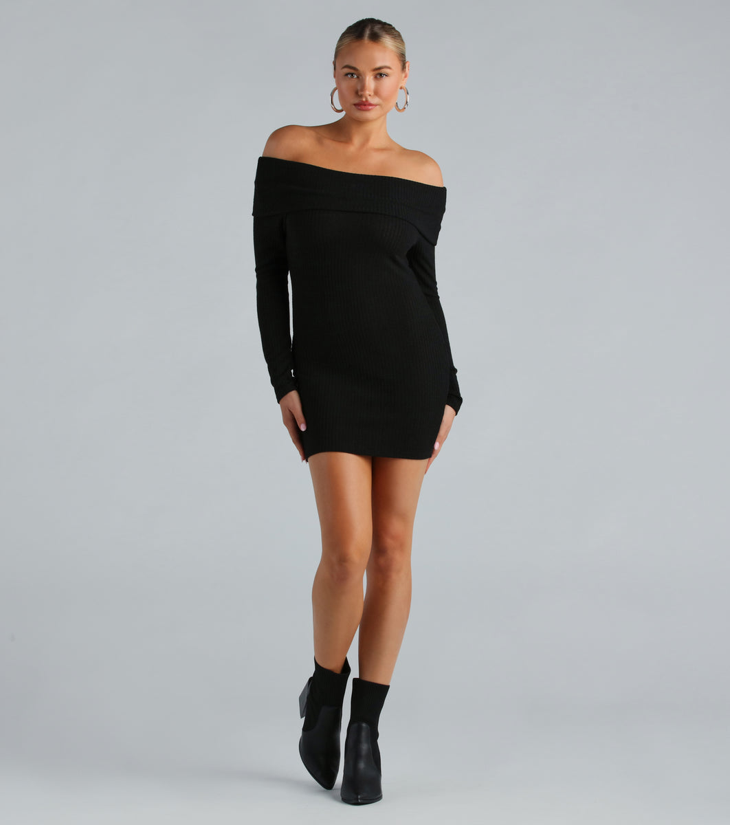 Essential Chic Off-The-Shoulder Mini Dress