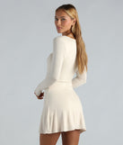 Out And About Long Sleeve Short Dress