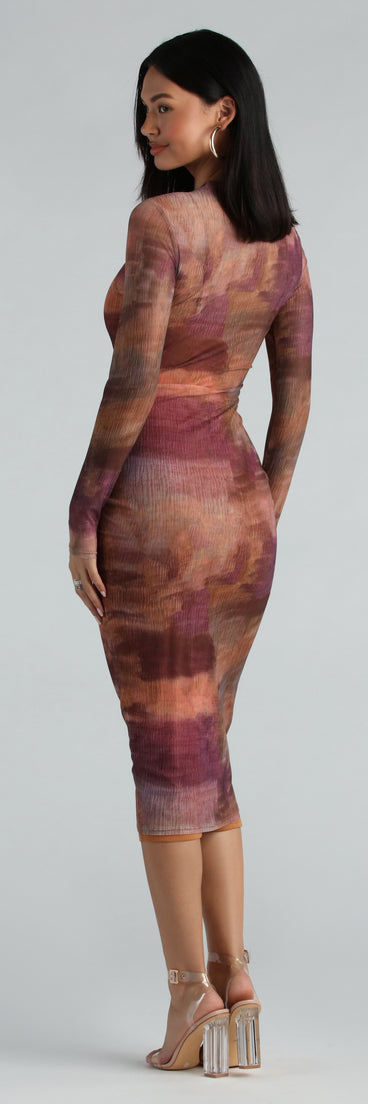 Attract And Allure Marble Print Midi Dress creates spring wedding guest dress with stylish details, the perfect midi dress for graduation, or for a cocktail party look in the latest midi-length trends for 2024!