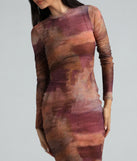 Attract And Allure Marble Print Midi Dress