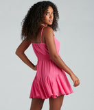 Shine All Way Metallic Woven Skater Dress