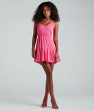 Shine All Way Metallic Woven Skater Dress