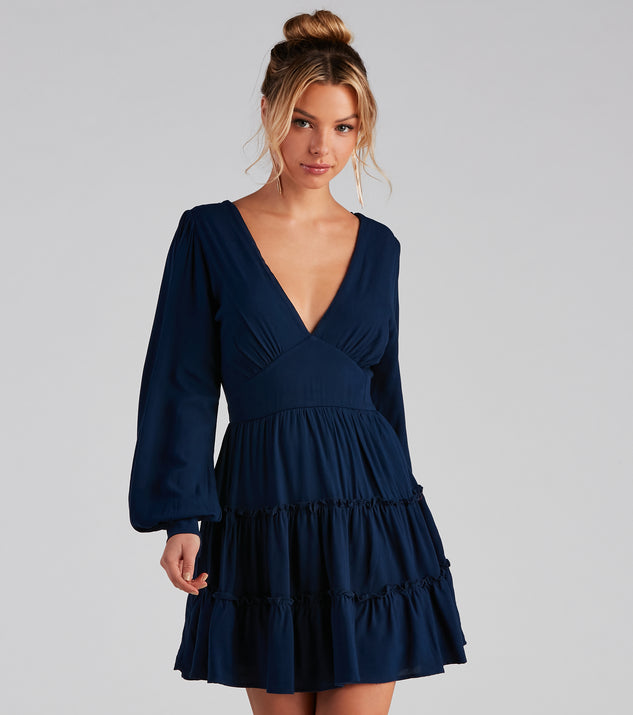 Flirty And Flowy Woven Mini Dress as your 2024 graduation dress will help you be ready to celebrate and feel stylish at your commencement ceremony or grad party!