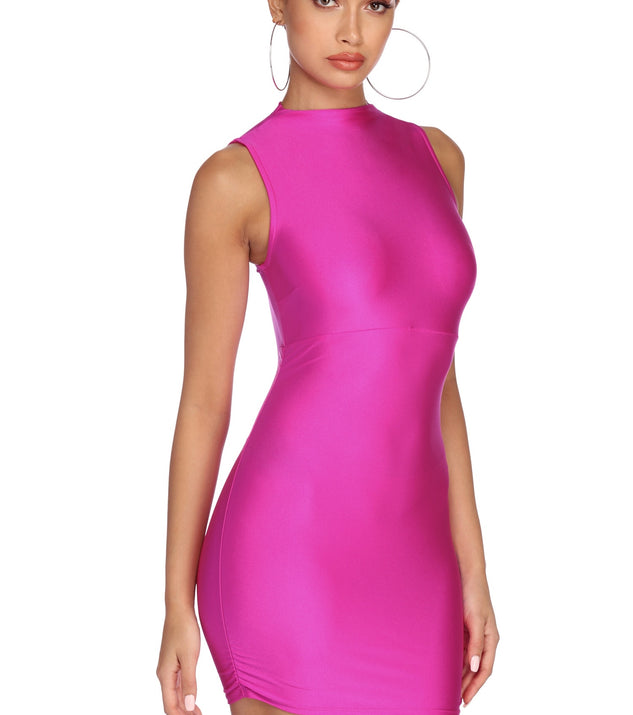 You’ll make a statement in Ruched Nights Neon Mini Dress as an NYE club dress, a tight dress for holiday parties, sexy clubwear, or a sultry bodycon dress for that fitted silhouette.