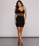 Lace Sweetheart Mini Dress