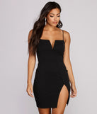 Only You V Cut Mini Dress helps create the best bachelorette party outfit or the bride's sultry bachelorette dress for a look that slays!