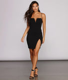 Only You V Cut Mini Dress