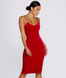 Babe's A Bombshell Velvet Midi Dress creates the perfect New Year’s Eve Outfit or new years dress with stylish details in the latest trends to ring in 2023!