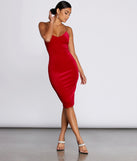Babe's A Bombshell Velvet Midi Dress