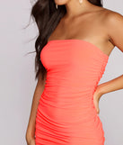 Solid Stunner Ruched Tube Dress