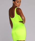 Electric Moves Satin Mini Dress