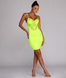 Lace Night Scene Satin Mini Dress