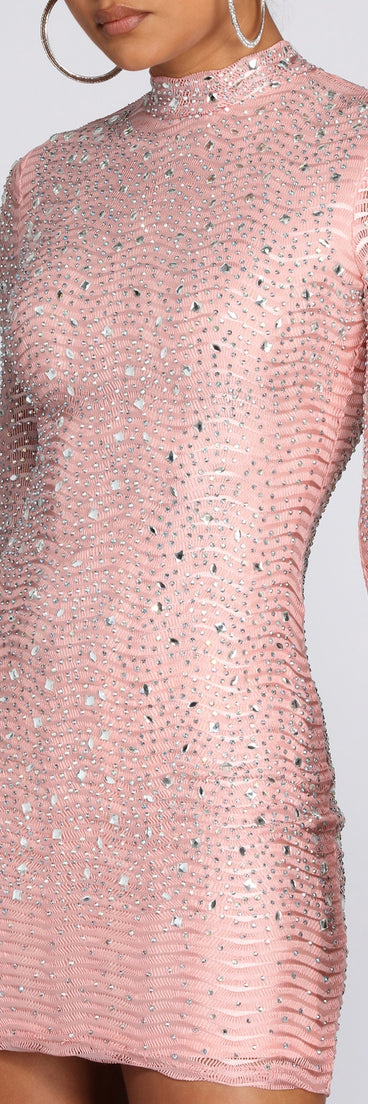 Dazzle Queen Heat Stone Mini Dress is the perfect Homecoming look pick with on-trend details to make the 2023 HOCO dance your most memorable event yet!