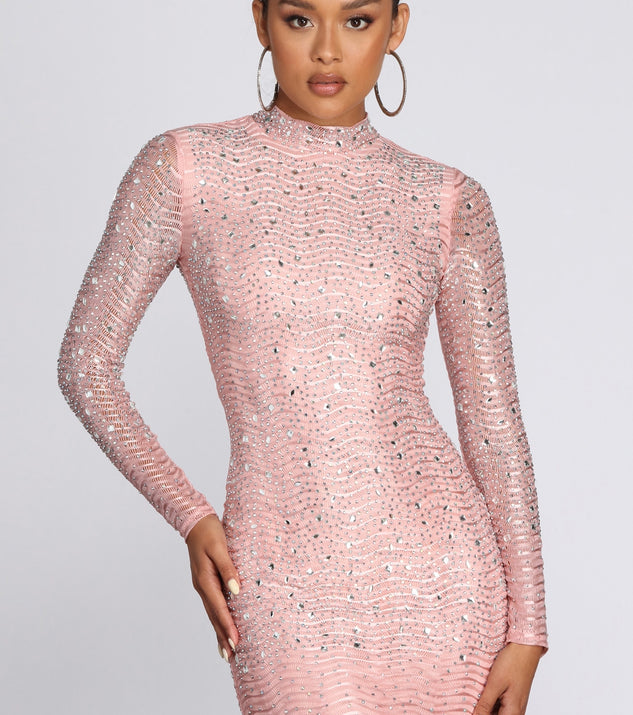 Dazzle Queen Heat Stone Mini Dress is the perfect Homecoming look pick with on-trend details to make the 2023 HOCO dance your most memorable event yet!