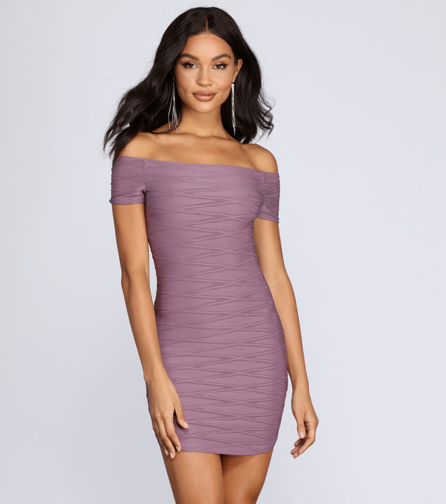 Totally Textured Off Shoulder Dress Windsor