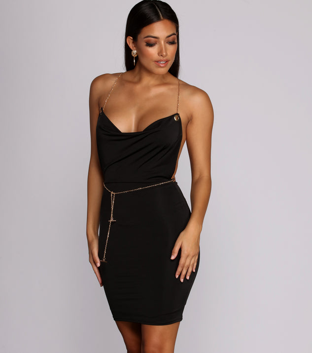 Gilded in Gold Chain Dress