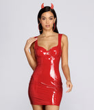 Bad Behavior Faux Leather Bodycon for 2022 festival outfits, festival dress, outfits for raves, concert outfits, and/or club outfits