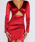 Twist of Fate Satin Mini Dress