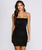Gleaming Glitter Mini Dress helps create the best bachelorette party outfit or the bride's sultry bachelorette dress for a look that slays!