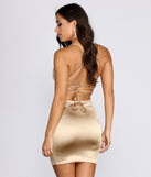 Golden Goddess Mini Dress is the perfect Homecoming look pick with on-trend details to make the 2023 HOCO dance your most memorable event yet!