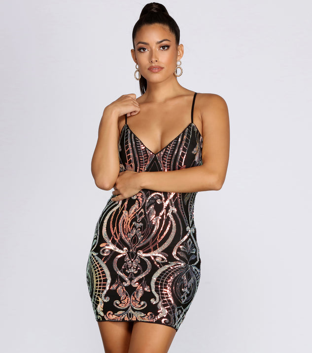 You Amaze Me Sequin Mini Dress is the perfect Homecoming look pick with on-trend details to make the 2023 HOCO dance your most memorable event yet!