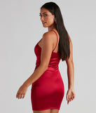 Wrapped In Stylish Satin Mini Dress is a gorgeous pick as your 2024 prom dress or formal gown for wedding guests, spring bridesmaids, or army ball attire!