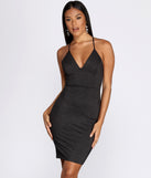 Waiting For Tonight Glitter Midi Dress helps create the best bachelorette party outfit or the bride's sultry bachelorette dress for a look that slays!