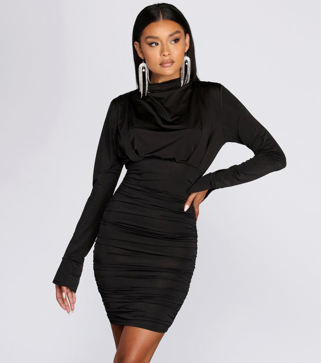 You’ll make a statement in Stunning And Chic Mini Dress as an NYE club dress, a tight dress for holiday parties, sexy clubwear, or a sultry bodycon dress for that fitted silhouette.
