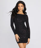 You’ll make a statement in Glitter Cutie Long Sleeve Mini Dress as an NYE club dress, a tight dress for holiday parties, sexy clubwear, or a sultry bodycon dress for that fitted silhouette.