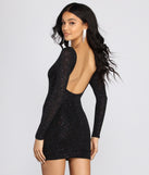 Glitter Cutie Long Sleeve Mini Dress