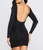Glitter Cutie Long Sleeve Mini Dress