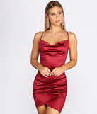 Satin Cowl Neck Mini Dress is the perfect Homecoming look pick with on-trend details to make the 2023 HOCO dance your most memorable event yet!