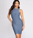 You’ll make a statement in Textured Knit Crew Neck Mini Dress as an NYE club dress, a tight dress for holiday parties, sexy clubwear, or a sultry bodycon dress for that fitted silhouette.