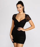 You’ll make a statement in Mesh Is More Ruched Mini Dress as an NYE club dress, a tight dress for holiday parties, sexy clubwear, or a sultry bodycon dress for that fitted silhouette.