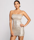 Bling It On Sequin Ruched Mini Dress is the perfect Homecoming look pick with on-trend details to make the 2023 HOCO dance your most memorable event yet!