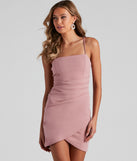 Wrapped In Stylish Crepe Mini Dress creates the perfect spring or summer wedding guest dress or cocktail attire with chic styles in the latest trends for 2024!