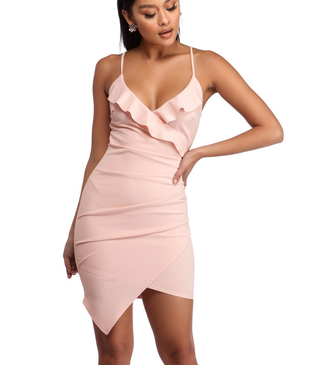 You’ll make a statement in Tea Time Ruffle Dress as an NYE club dress, a tight dress for holiday parties, sexy clubwear, or a sultry bodycon dress for that fitted silhouette.